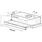 Вытяжка встраиваемая Maunfeld VS Light 50 нержавеющая сталь, 50 см, 520 куб. м/ч, 56 дБ, фото12