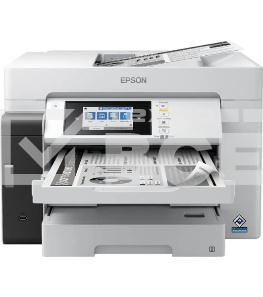 МФУ струйное EPSON M15180 (C11CJ41408), A3+, ч/б, печ. до 25 стр/мин., скан. до 26 стр/мин., 4800 x 1200 dpi (печать) 1200x1200dpi, USB, RJ-45, Wi-Fi, Air Print