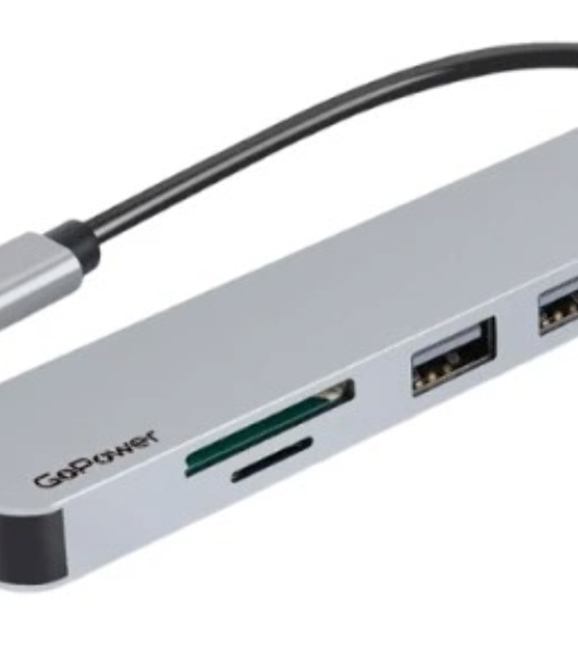 USB-концентратор GoPower GPH5-1, USB Type-C, USB/MicroSD/SD/USB Type-C, USB