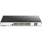 Коммутатор D-Link DGS-3000-28XS/B1A, 24×1 Гбит/с SFP + 4×10 Гбит/с SFP+, управляемый, фото 1