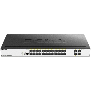 Коммутатор D-Link DGS-3000-28XS/B1A, 24×1 Гбит/с SFP + 4×10 Гбит/с SFP+, управляемый