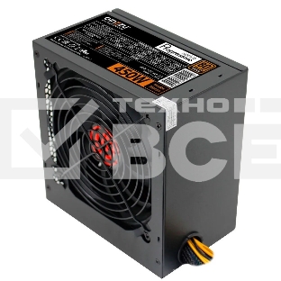 Блок  питания Ginzzu PB450 12CM 80 PLUS  black,APFC,20+4p,1 PCI-E(6+2), 4*SATA, 2*IDE, OEM