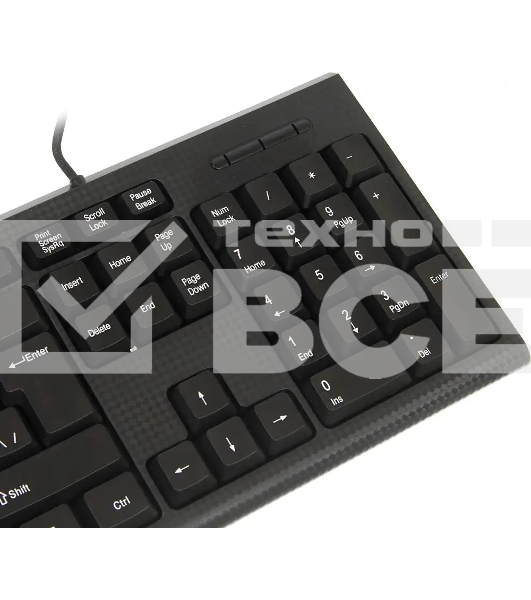 Комплект клавиатура+мышь Oklick 621M IRU проводной, USB, 1200 DPI, чёрный