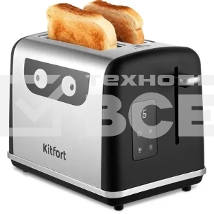 Тостер Kitfort КТ-6221 870Вт нержавеющая сталь/черный