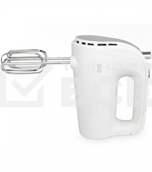 Миксер BQ MX423 White-Steel, Мощность 500 Вт, 5 скоростных режимов, Режим ТУРБО