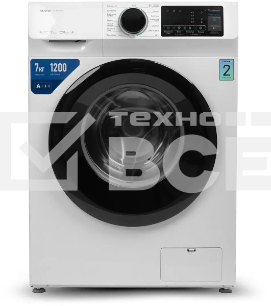 Стиральная машина Centek CT-1921 белый, загрузка фронтальная 7 кг, 1200 об/мин., класс: А+++