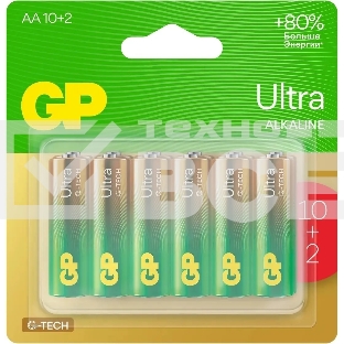 Батарея GP Ultra 15AUA21-2CRSBC12 AA (12шт) блистер