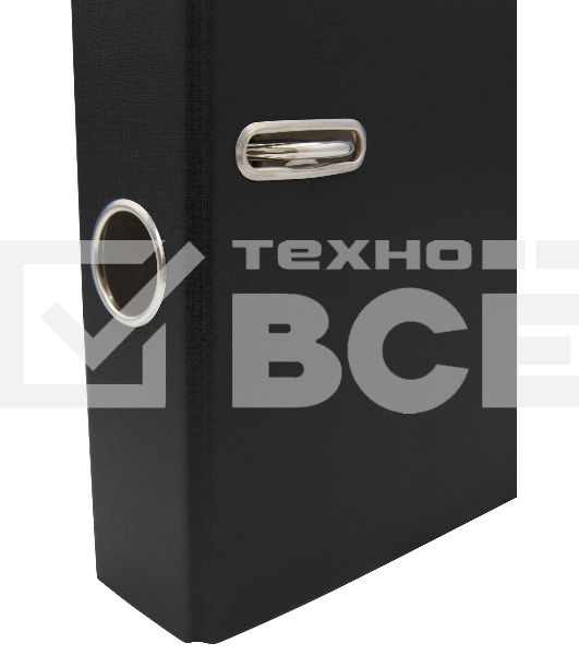 Папка-регистратор Silwerhof 1890079 A4 50мм, ПВХ/бумага черный, без окантовки, сборная, сменный карман на корешке