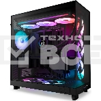 Вентилятор для корпуса Case Cooler NZXT F360 RGb Core (120x120x25мм, 4-pin PWM, RGb, 75.12CFM, 30dBA, 2400RPM, Black, Single-Frame RGb Fan Unit), фото3