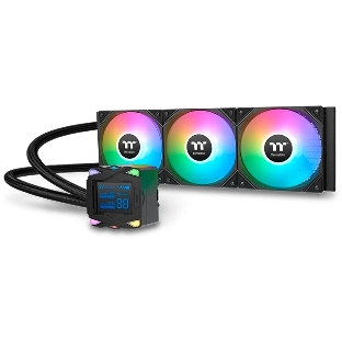 Система жидкостного охлаждения Thermaltake LA360-S ARGB Soc-AM5/AM4/1200/1700/1851 черный 4-pin 38.35dB Al+Cu LCD 360W Ret (CL-W462-PL12SW-A)