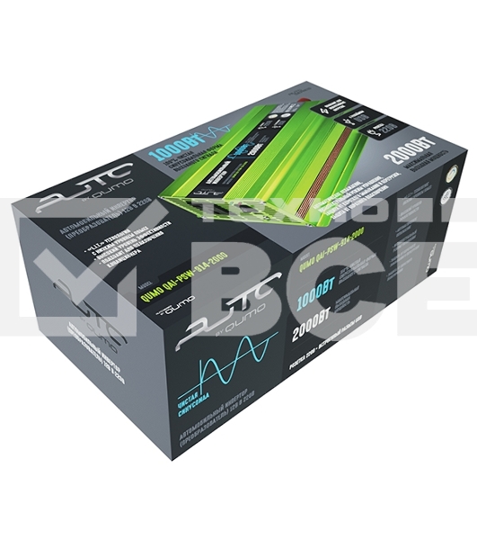 Автомобильный инвертор (преобразователь) 12В в 220В, Модель QUMO QAI-PSW-914-2000 (AVCPSW-Q2000)