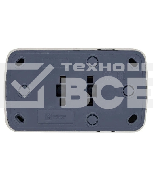 Розетка EKF EGR10-102-10 2-я, б/з, 10А, ОП Basic Минск белый