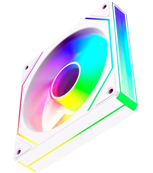 Вентилятор для корпуса Bloody CF-11 LCD ARGb 120х120x25 белый 4-pin 32дБ (упак.:1шт) (CF-11-ARGb120-WH) Ret