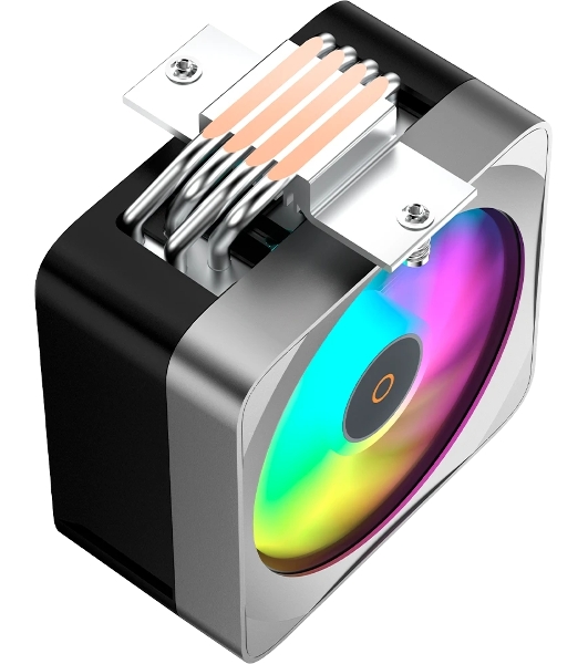 Кулер для процессора Ocypus Delta A40 EX BK ARGB, 120мм ARGB FAN, 4 HEAT PIPES, 4-PIN PWM, 500-1800 RPM, 29DBA, HYDRO BEARING, LGA115X/1200/1700/18XX, AM4/AM5