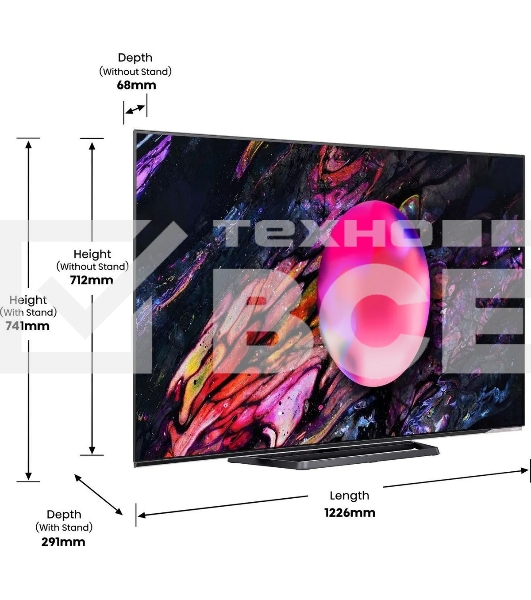 Телевизор Hisense 55' 55A85K черный OLED UHD 120Hz Vidaa