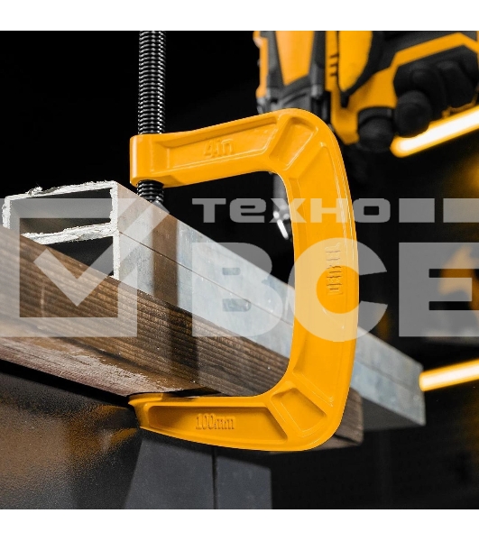 Струбцина Denzel G-образная, 4', 100 мм