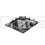 Варочная поверхность Kuppersberg, газ, High-Tech, 45 см, автоматический электроподжиг, газ-контроль, SABAF конфорки, чугунные решетки, WOK конфорка, цвет черный, цвет фурнитуры черный, фото2