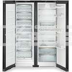 Холодильник Liebherr Комбинация XRFbd 5220-22 001 (SFNbdd 5227-22 001 + SRbdd 5220-22 001) черный двухкамерный 398/271л морозилка сбоку, No Frost, Side by Side, фото2