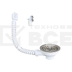 Сифон WIRQUIN NEO с нерж. чашкой D114мм, отводом для ст.м.,с универс. переливом,гофротрубой L800мм, фото5