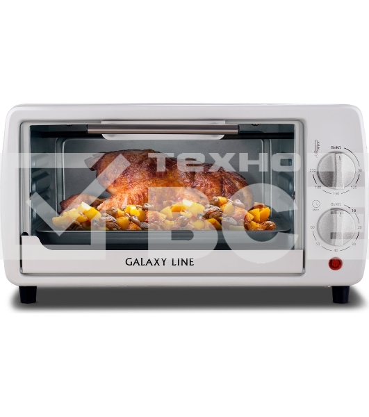 Мини-печь Galaxy Line GL 2625, белый, 8 л, 1000 Вт, таймер на 60 минут, индикатор работы, автоотключение