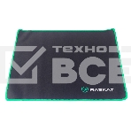 Коврик для мышки Raskat XP18 черный с зеленым, ACD-XP18-RRB тканевый, 400х450х3мм, нейлон + резина, обшитый, RTL, фото 1
