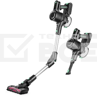 Пылесос вертикальный Kitfort КТ-5168-2 зеленый/черный, питание от аккумулятора, 75 Вт, уборка сухая, пылесборник 0.5 л, работа от АКБ max 32 мин.