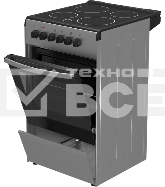 Плита электрическая Darina 1B EC 341 606 silver серебристый/черный, конфорок 4 шт, духовка 50 л, 50 см x 85 см x 56 см