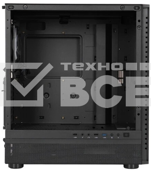 Компьютерный корпус  PCCooler IE200 BK, Tempered Glass Full Tower, черный, TG, SPCC, 1x120mm ARGB E-ATX, ATX, mATX, mITX 180/380/220mm 4x2.5