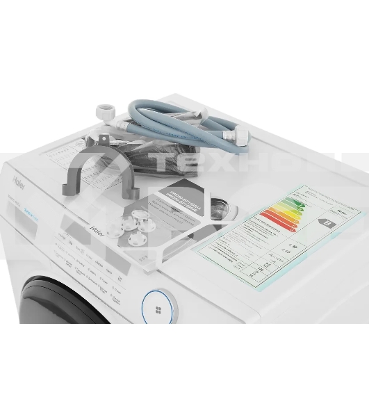 Стиральная машина Haier HWD80-BP14959B белый, загрузка фронтальная 8 кг, 5 кг - сушка, 1400 об/мин, класс: A