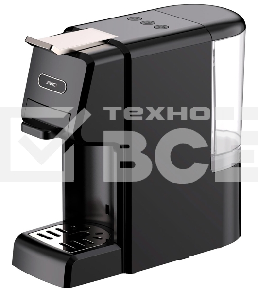 Кофеварка капсульная JVC JK-CF45 чёрный, исп. кофе - капсулы Nespresso, Dolce Gusto/молотый, 0.6 л, 1350 Вт, 19 бар
