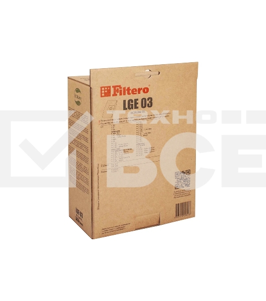 Комплект бумажных пылесборников Filtero LGE03 (10+фильтр) ECOLine XL (R)