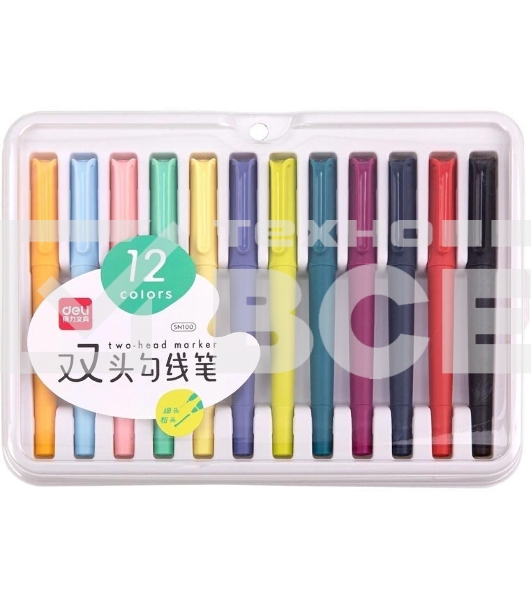 Набор линеров Deli SN100 ассорти пластик (упаковка: 12шт)