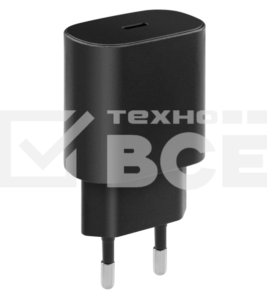 Сетевое зарядное устройство Defender UPA-125 25W,USB C,кабель Type-C,черный