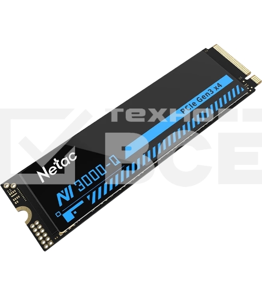 Накопитель SSD M.2 Netac 1.0Tb NV3000 Series Retail (PCI-E 3.0 x4, up to 3100/2100MBs, 3D NAND, 600TBW, NVMe 1.4, 22х80мм, heatsink)