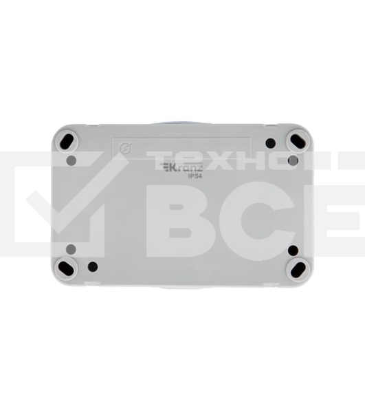 Блок горизонтальный 2 розетки (керамика) Mini OG IP54 с заземлением, о/у, серый Kranz