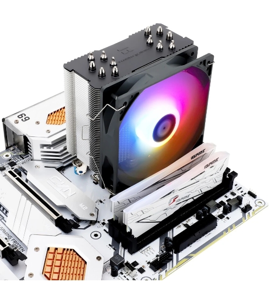 Кулер для процессора Thermalright Burst Assasin 120 ARGb (4-pin PWM, 154мм, Ni/CU, 6x6мм, ARGb, 1x120мм, 66.17CFM, 25.6dBA, 1550RPM, S: 1700, 1200, 115X, AM5, AM4)