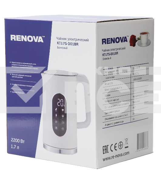 Чайник электрический Renova KT17S-D01BR