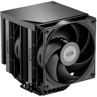 Кулер для процессора PCCooler RT720 TC BK (270W, 4-pin PWM, 157.5mm, Al/Cu, 7x6mm, 2x120mm, 73.32CFM, 34.9dBA, 2200RPM, S: 1851/1700/1200/115X, AM5/AM4, black)