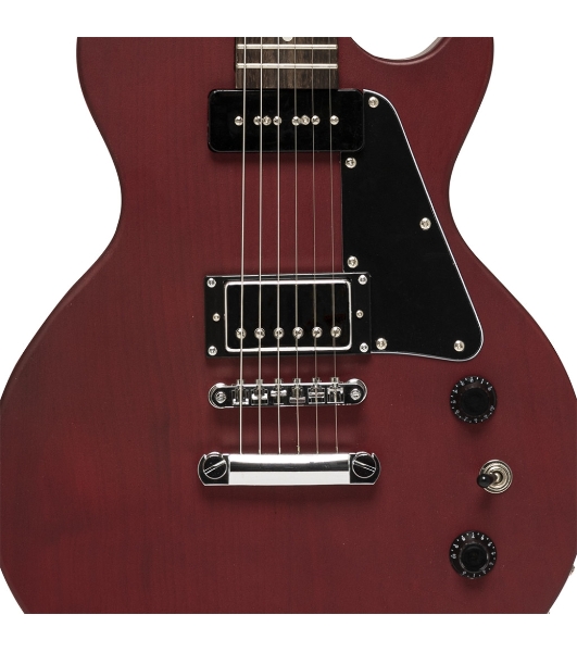 Электрогитара STAGG SEL-HB90 CHERRY 6-ти струнная, корпус массив красного дерева, гриф красное дерево, накладка палисандр, 22 лада, звукосниматели 1х P90, 1х хамбакер, регуляторы 1x громкости, 1x тона, 3-х поз. переключатель, цвет Cherry