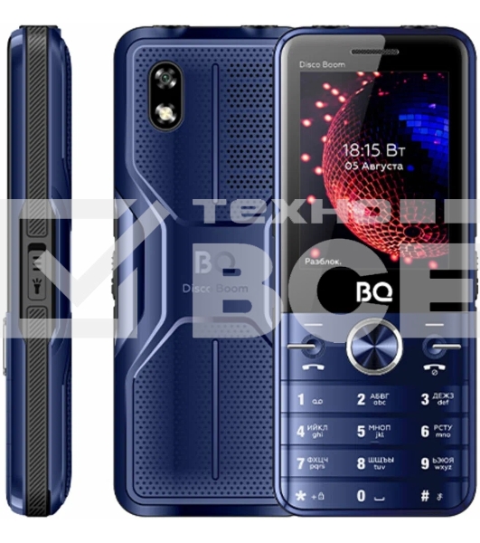 Мобильный телефон BQ 2842 Disco Boom синий/черный