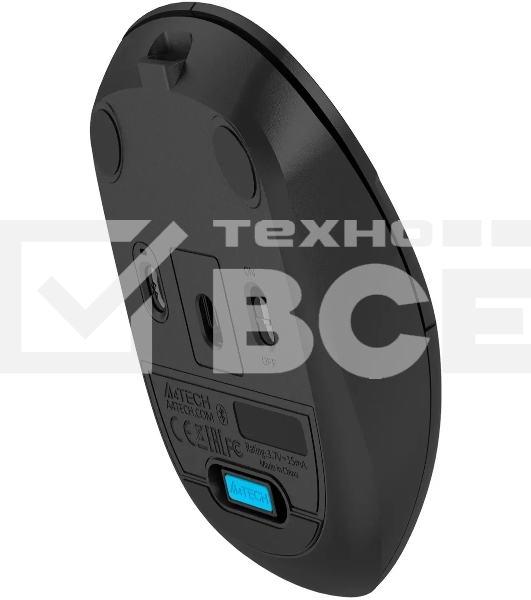 Мышь беспроводная A4Tech Fstyler FG16C Air2 черный, 2000 dpi, радиоканал, USB, кнопки - 3