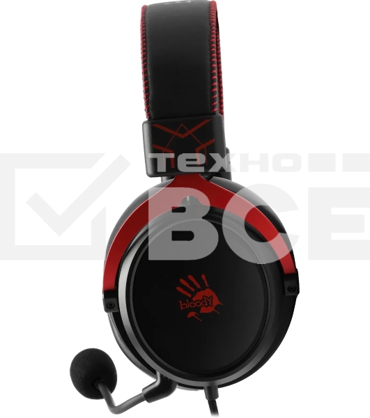 Наушники с микрофоном A4Tech Bloody M590i красный/черный 1м мониторные USB оголовье