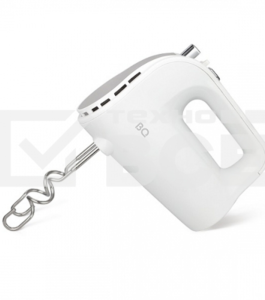 Миксер BQ MX423 White-Steel, Мощность 500 Вт, 5 скоростных режимов, Режим ТУРБО