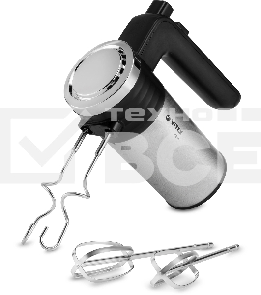 Миксер ручной Vitek VT-1404 700Вт черный/серебристый