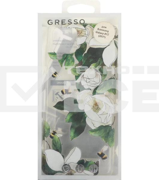 Чехол (клип-кейс) Gresso Air, для Samsung Galaxy A12, прозрачный/рисунок [gr17aaae9260]