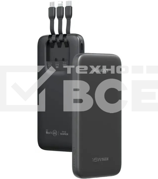 Мобильный аккумулятор Romoss PHC10 10000mAh 3A черный