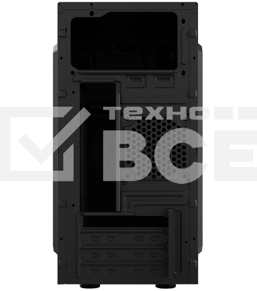 Компьютерный корпус CBR RD873, без БП, mATX Minitower 2хUSB 2.0, HD Audio+Mic, кабель питания 1.2м, черный PCC-MATX-RD873-WPSU