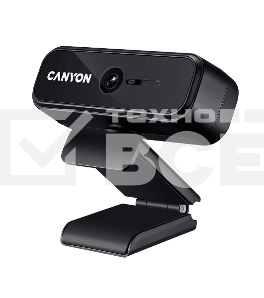 Веб камера CANYON C2 720P HD 1.0Mega fixed focus webcam with USB2.0. connector, 360° rotary view scope, 1.0Mega pixels, built in MIC, Resolution 1280*720(1920*1080 by interpolation), viewing angle 46°, cable length 1.5m, 90*60*55мм, 0.104kg, черный