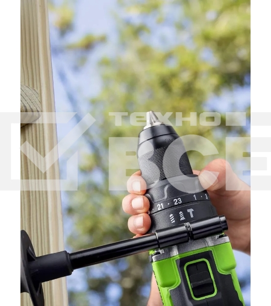 Дрель-шуруповерт аккумуляторная Greenworks GD24DD140 24V, 70/140Нм,Anti-kickback,2х4Ач,ЗУ,кор 3707607CUD