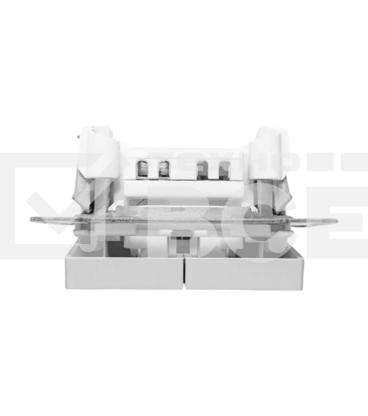Механизм выключателя EKF UP1-SWA-24 Эпика двухклавишный, с подсветкой, алюминий